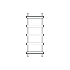 Ladder line style icon isolated on white background. Gardening tool.