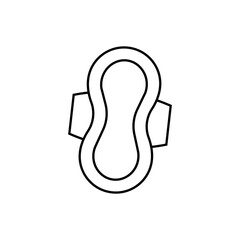 Women hygiene pad line icon, Hygiene routine concept, sanitary pad sign
