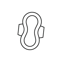 Women hygiene pad line icon, Hygiene routine concept, sanitary pad sign
