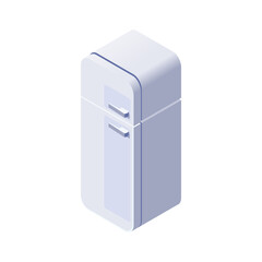 Isometric Refrigerator Illustration