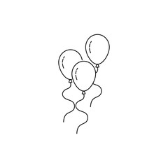 Balloons line icon