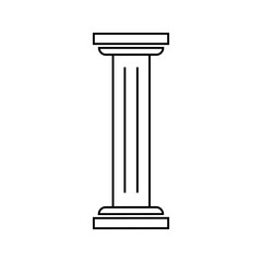 Column graphic icon. Pillar sign