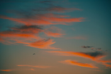 sunset in the sky