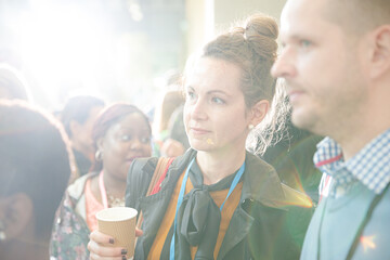 People talking during conference break