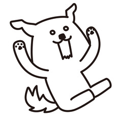 色加工ok いぬ素材No.11 驚き