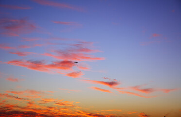 sunset in the sky