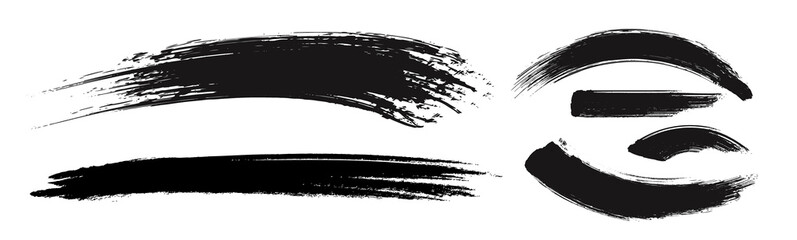 筆のライン 筆のストローク 墨の落書き インクで描いた線 かすれたテクスチャ の線 Wall Mural Design Box