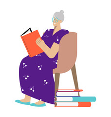Reading Woman Illustration