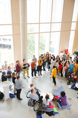 Female speaker talking to conference audience
