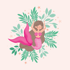 cute pink mermaid