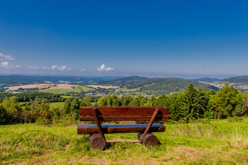 Naklejka premium Schöner Spätsommer Spaziergang durch den Thüringer Wald - Steinbach-Hallenberg - Deutschland
