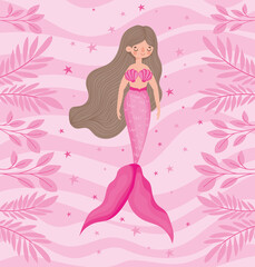 pretty pink mermaid