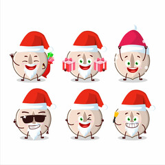Santa Claus emoticons with slice hazelnut cartoon character