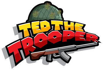 Ted The Trooper logo text design