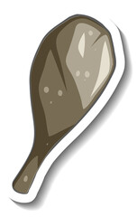 Stone age hunting tool cartoon sticker