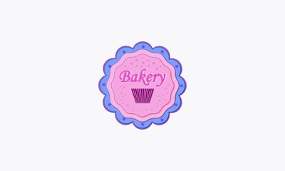 Bakery sticker logo template Vector icon
