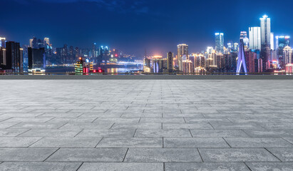 Road ground and urban architectural landscape