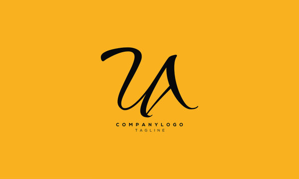 UA, AU, Abstract initial monogram letter alphabet logo design