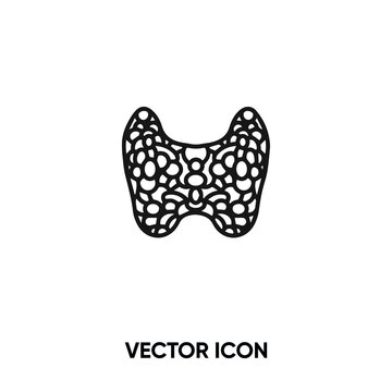 Thyroid gland vector icon. Modern, simple flat vector illustration for website or mobile app.Thyroid symbol, logo illustration. Pixel perfect vector graphics	