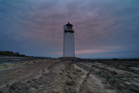 Southerness lighthouse, Dumfries and Galloway, Scotland.
