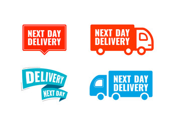 Next day delivery. Set Red and blue Banner