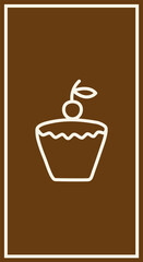 Сake for posters, brochures, in the form of an icon, for bars or restaurants