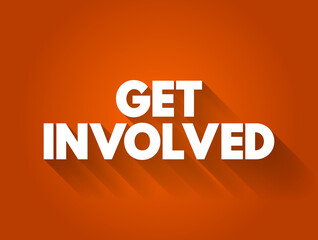Get Involved text quote, concept background