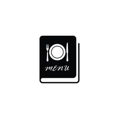 Menu book -   vector icon restaurant sign