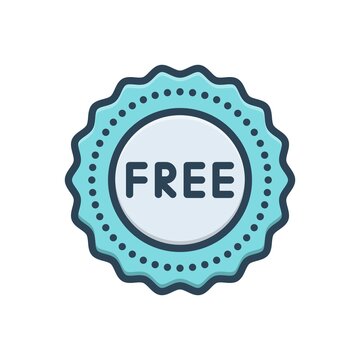 Color illustration icon for gratis