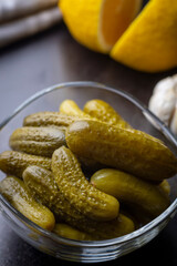 Gherkin, pickled cucumbers are delicious