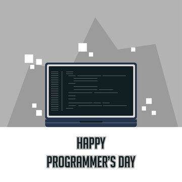 Happy Programmer's Day template background. vector illustration for web and printing isolated
