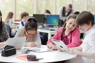 Students sitting at table