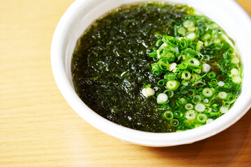 miso soup with sea lettuce