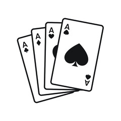 poker card icon design template
