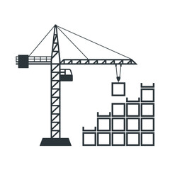 Fototapeta premium construction site with crane