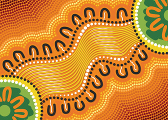 Aboriginal dot design Illustration