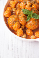 Traditional delicious Turkish foods; Bulgur soup (Turkish name; Anali Kizli, icli kofte)