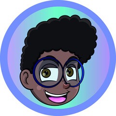 Heads for social media profiles, boys in different styles