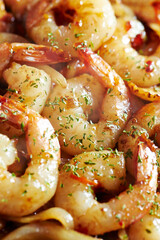 fried shrimp with garlic and onion