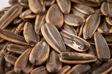 sunflower seeds on a cutting board