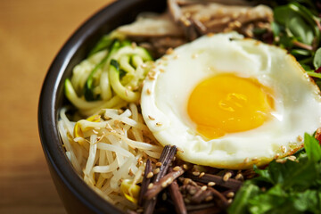 Bibimbap, Korean mixed rice with vegetable