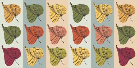 pattern with leaf, autumn leaf background