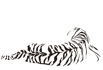 虎　イラスト　ベクター　シンプル　シルエット