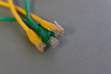 rj cable (Registered Jack) 45, to connect different devices to each other using a special cable -...