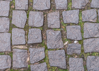 background from old cement blocks of gray city square