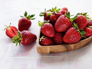 Fresh ripe delicious strawberries