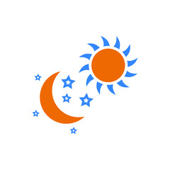 Eclipse, moon, sun icon. Simple vector design.