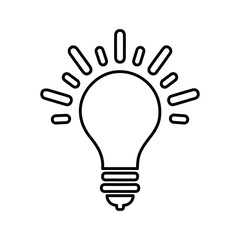 Lamp, bulb line icon. Outline vector.