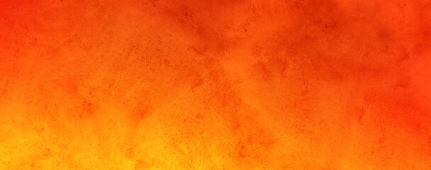 Hot red yellow and orange gradient background in abstract cloudy sunset or sunrise illustration, fiery warm colors, colorful dramatic design texture wallpaper high resolution © lumerb