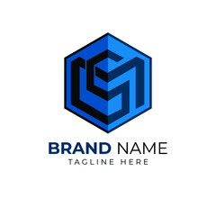 Initial MS SM vector modern style and minimalist logo design